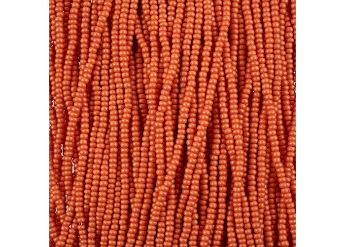 (Half Hank) Czech Seed Bead 10/0 Permalux Dyed Chalk Orange