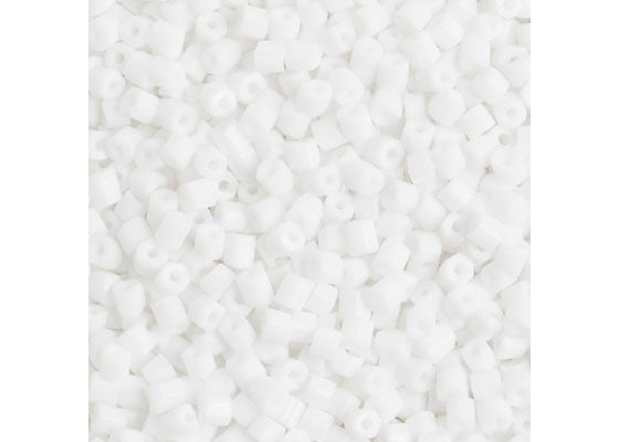 (Half Hank) Czech Seed Bead 10/0 2Cut Chalk White