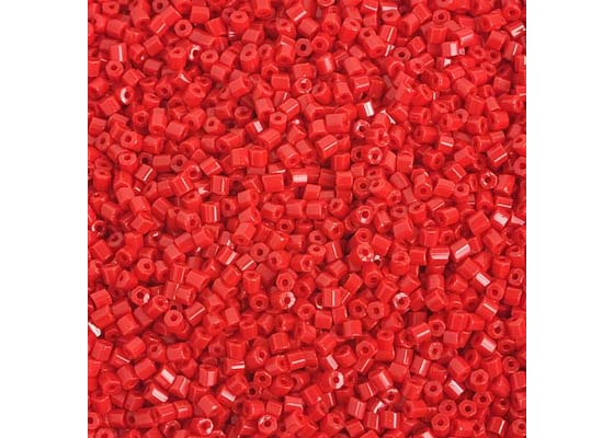 (Half Hank) Czech Seed Bead 10/0 2Cut Opaque Red