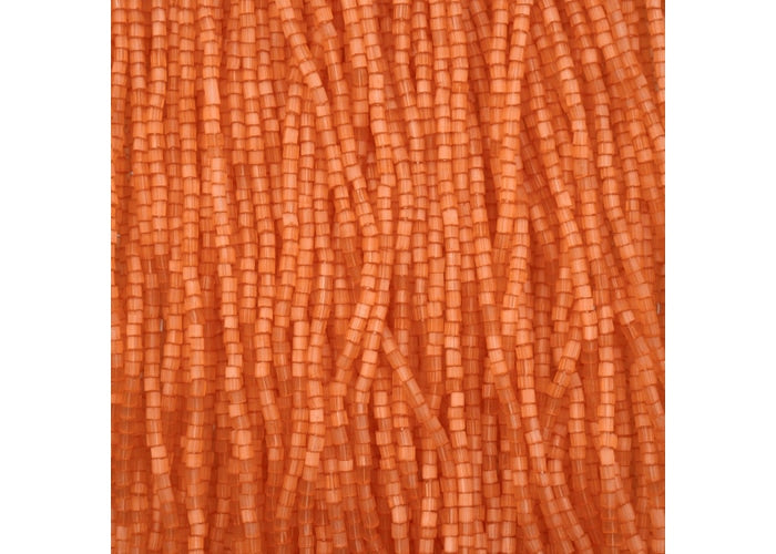 (Half Hank) Czech Seed Bead 10/0 2Cut Satin Solgel Orange Strung