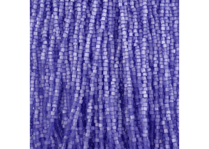 (Half Hank) Czech Seed Bead 10/0 2Cut Satin Purple Solgel Strung