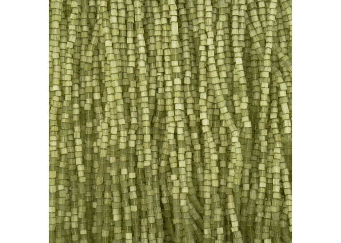 (Half Hank) Czech Seed Bead 10/0 2Cut Satin Solgel Avocado Strung