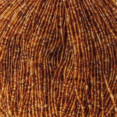 (Half Hank) Czech Seed Bead 11/0 Transparent Topaz Mix