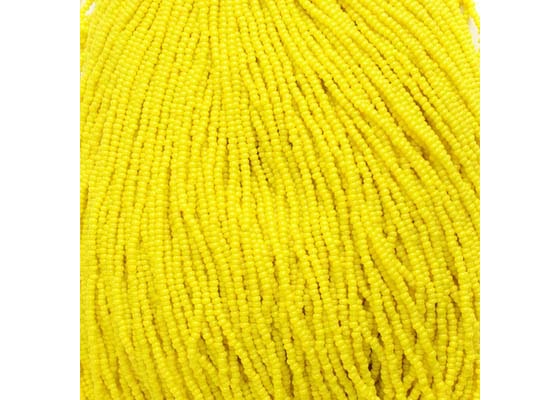 (Half Hank) Czech Seed Bead 11/0 Opaque Lemon