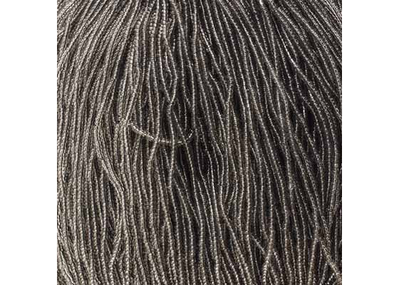 (Half Hank) Czech Seed Bead 11/0 Dyed Transparent Black Diamond Solgel