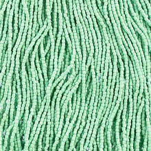 Load image into Gallery viewer, Czech Seed Bead 3Cut 10/0 Opaque Medium/Dark Green Strung
