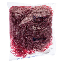 Load image into Gallery viewer, *Czech Seed Beads 9/0 3Cut Transparent Red Luster Strung
