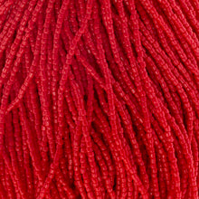 Load image into Gallery viewer, Czech Seed Beads 9/0 3Cut Opaque Light Red Strung
