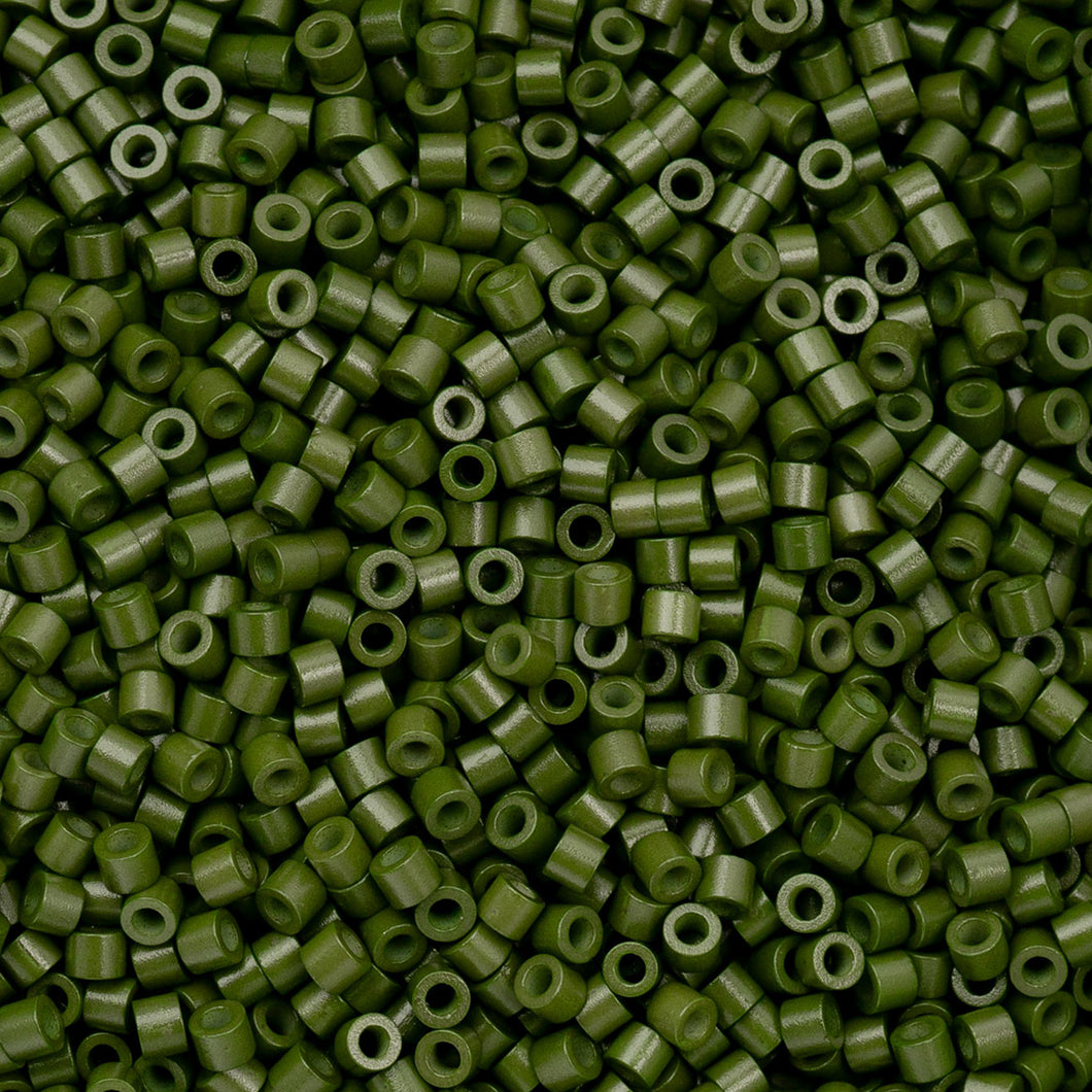 11/0 Cylin Bead Opaque Green Avocado