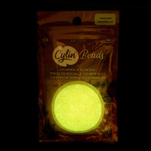 Load image into Gallery viewer, 11/0 Cylin Bead Glow in Dark AB - Light Yellow
