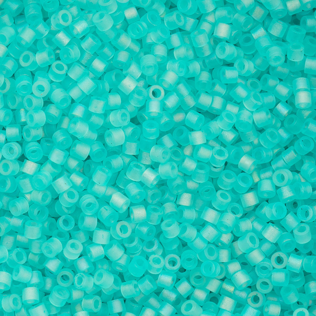 11/0 Cylin Bead Matte Macaron AB - Blue Turquoise
