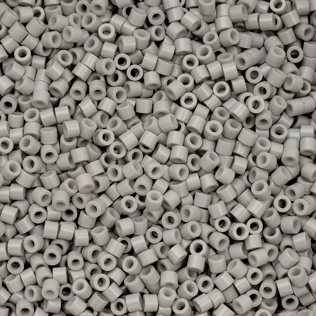 11/0 Cylin Bead Opaque Dove Grey