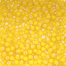 Load image into Gallery viewer, (Vial Czech Size 6/0) White Hearts Yellow
