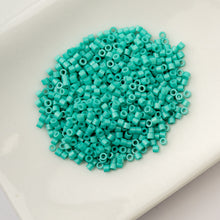 Load image into Gallery viewer, 11/0 Cylin Bead Opaque Turquoise Green

