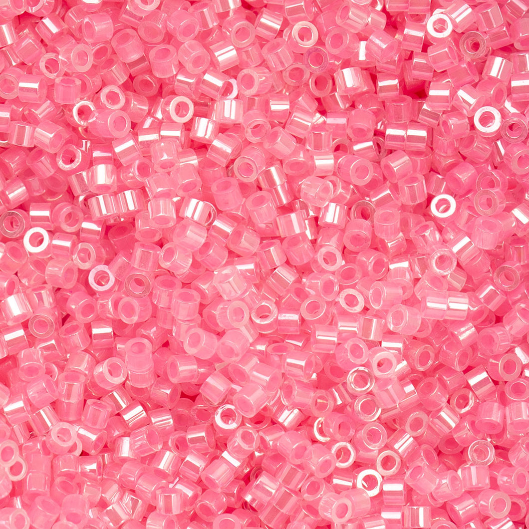 11/0 Cylin Bead Dark Crystal Pink Lined