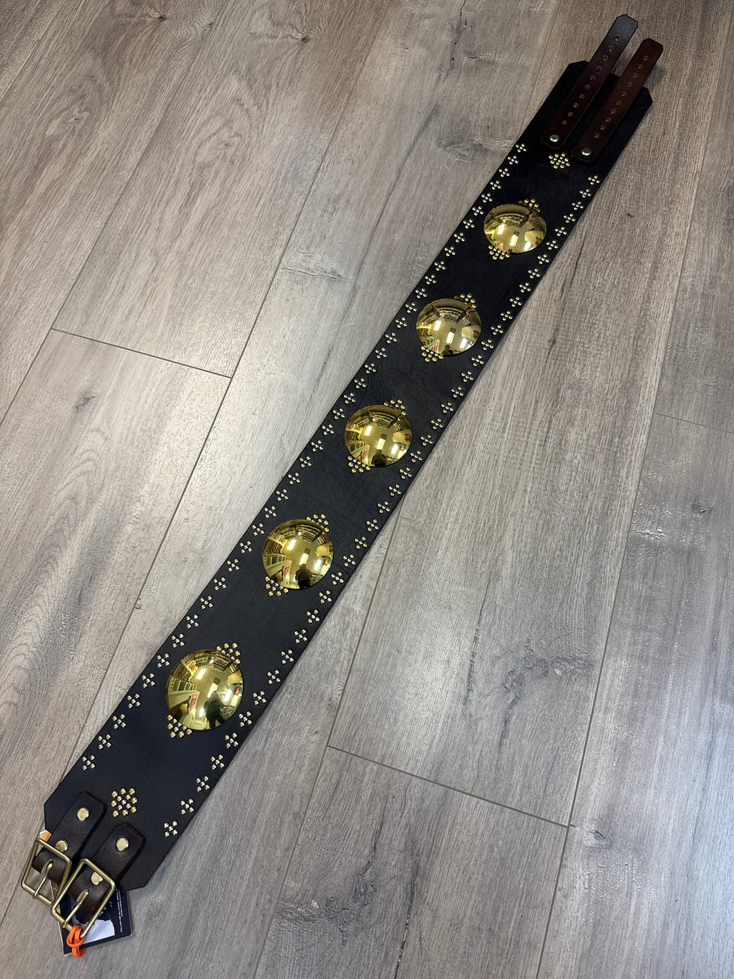 Black Geometric Design with Conchos