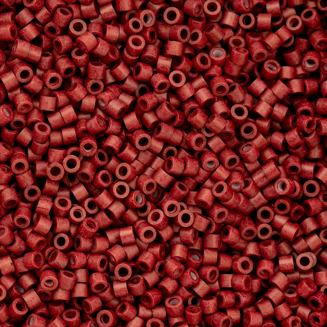 11/0 Cylin Bead Dark Red Maroon Metallic Matte