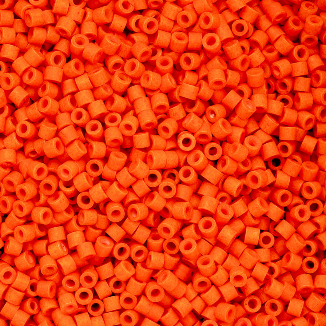 11/0 Cylin Bead Opaque Orange Matte