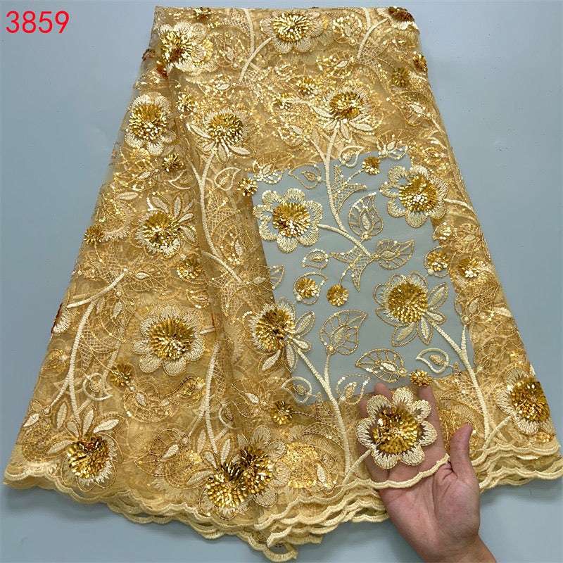 Lace - 3859 - Gold (PER/YARD)