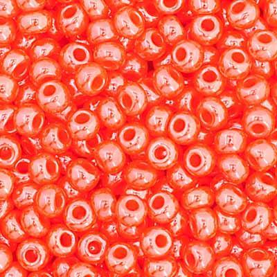 11/0 Seedbead Opaque Dark Orange Luster
