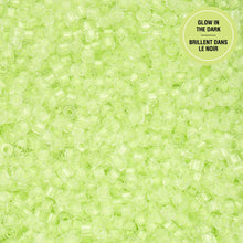 Load image into Gallery viewer, 11/0 Cylin Bead Glow In The Dark Light Green
