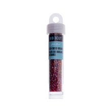 Load image into Gallery viewer, (Czech Seed Bead 9/0 3Cut Vial) Transparent Red Iris

