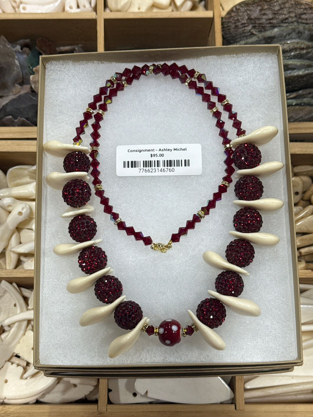 Ashley Michel - Imitation Elk Teeth Necklace