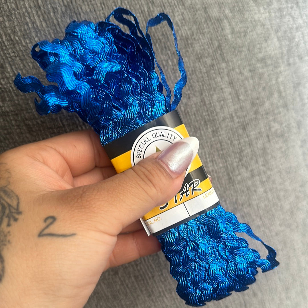 Metallic Royal Blue 15yards Ric Rac Bundle – 4 Generations Creations