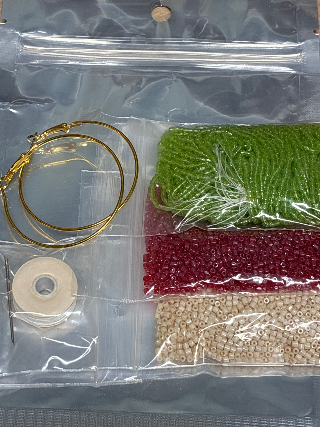 Hoop Earring Bead Kit (Gold)