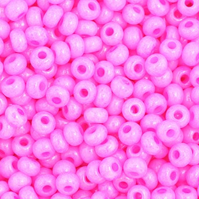 11/0 Seedbead Opaque Rose Dyed