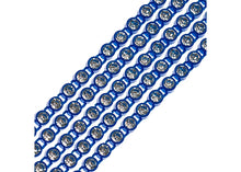 Load image into Gallery viewer, *Plastic Rhinestone Banding (ss8): Royal Blue &amp; Crystal (1 yard)
