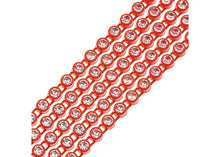 Load image into Gallery viewer, Plastic Rhinestone Banding (ss8): tangerine with crystal (1 yard)
