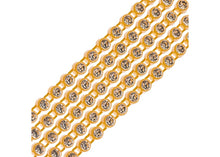 Load image into Gallery viewer, Plastic Rhinestone Banding (ss8): Gold with Crystal (1 yard)
