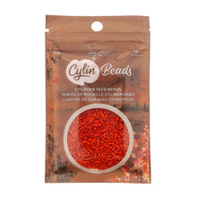 Load image into Gallery viewer, 11/0 Cylin Bead Red Vermillion Matte
