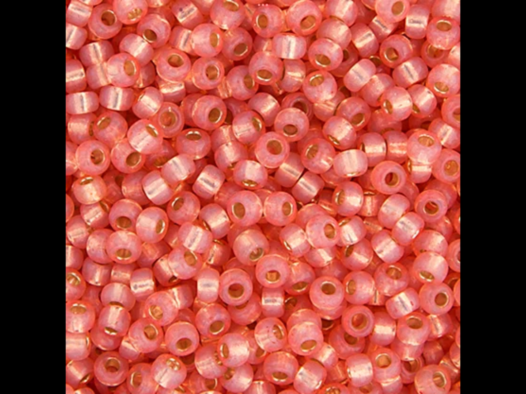 (Vial Miyuki Size 11) Salmon S/L Dyed Alabaster