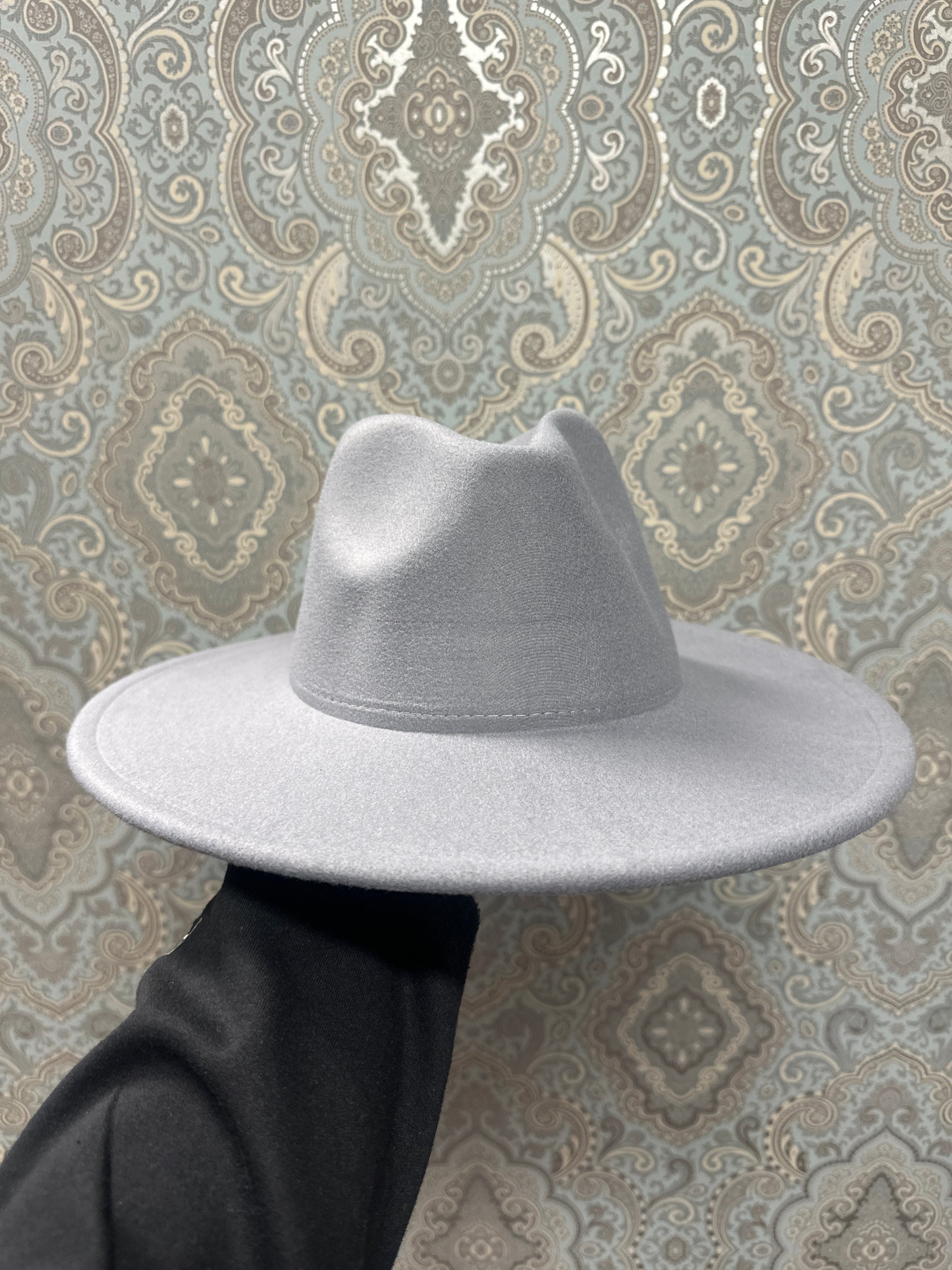 Grey felt hat online