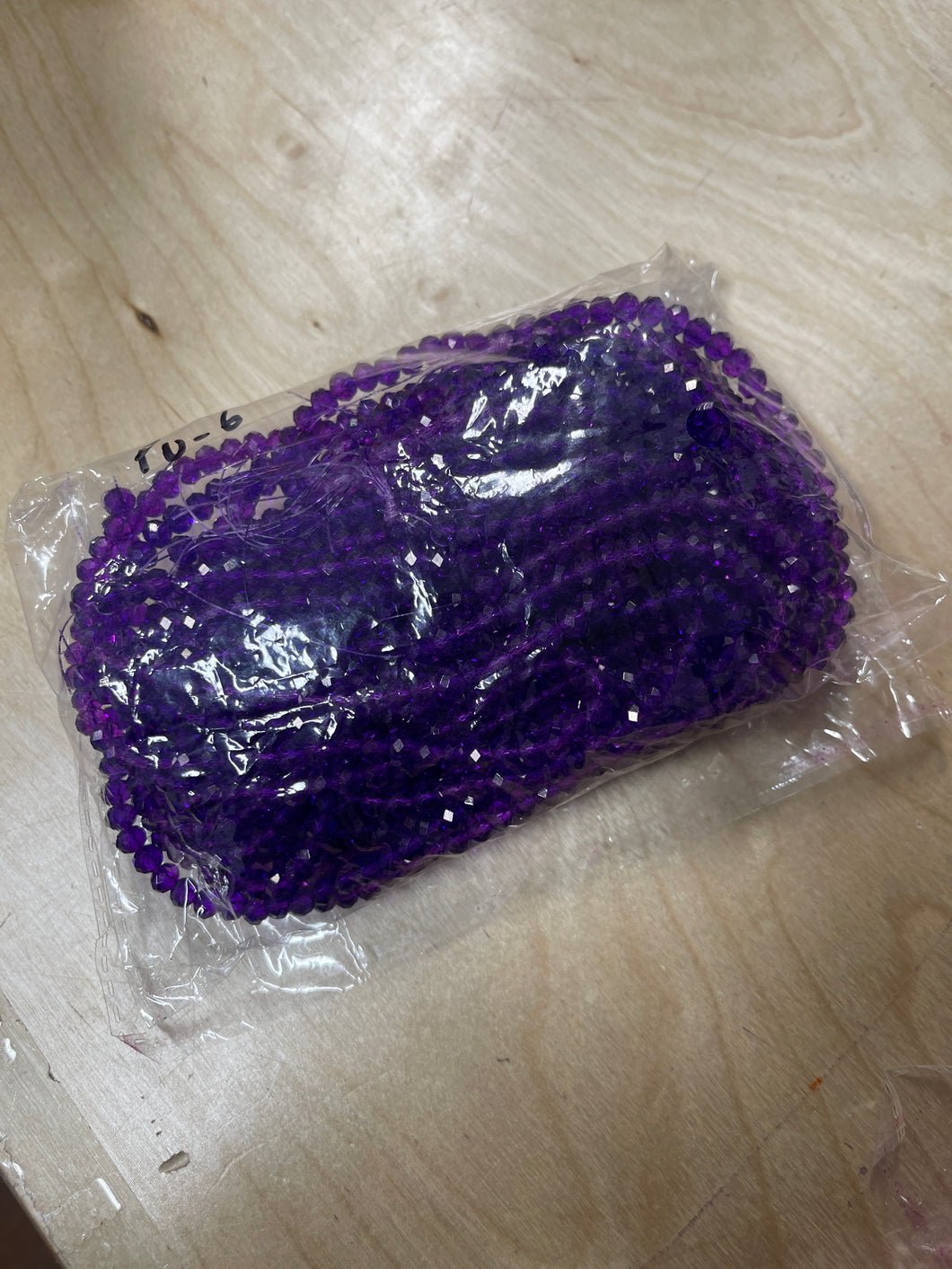 Rondelle 4x6mm Dark Purple transprent