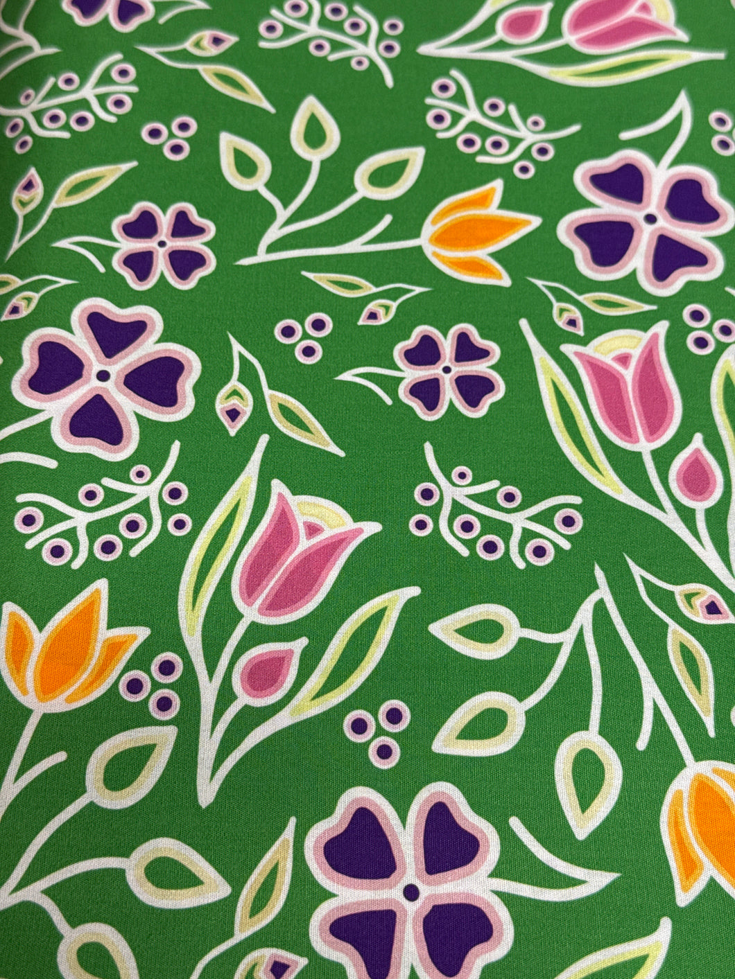 Renata Meconse Cotton - Floral Green