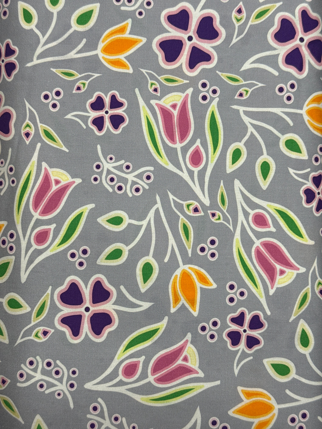 Renata Meconse Cotton - Floral Grey