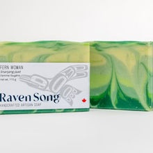 Load image into Gallery viewer, FERN WOMAN BAR SOAP | JUNIPER FIR + BALSAM + RED BERRIES
