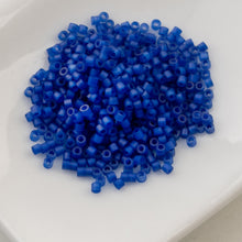 Load image into Gallery viewer, 11/0 Cylin Bead Transparent Cobalt Blue
