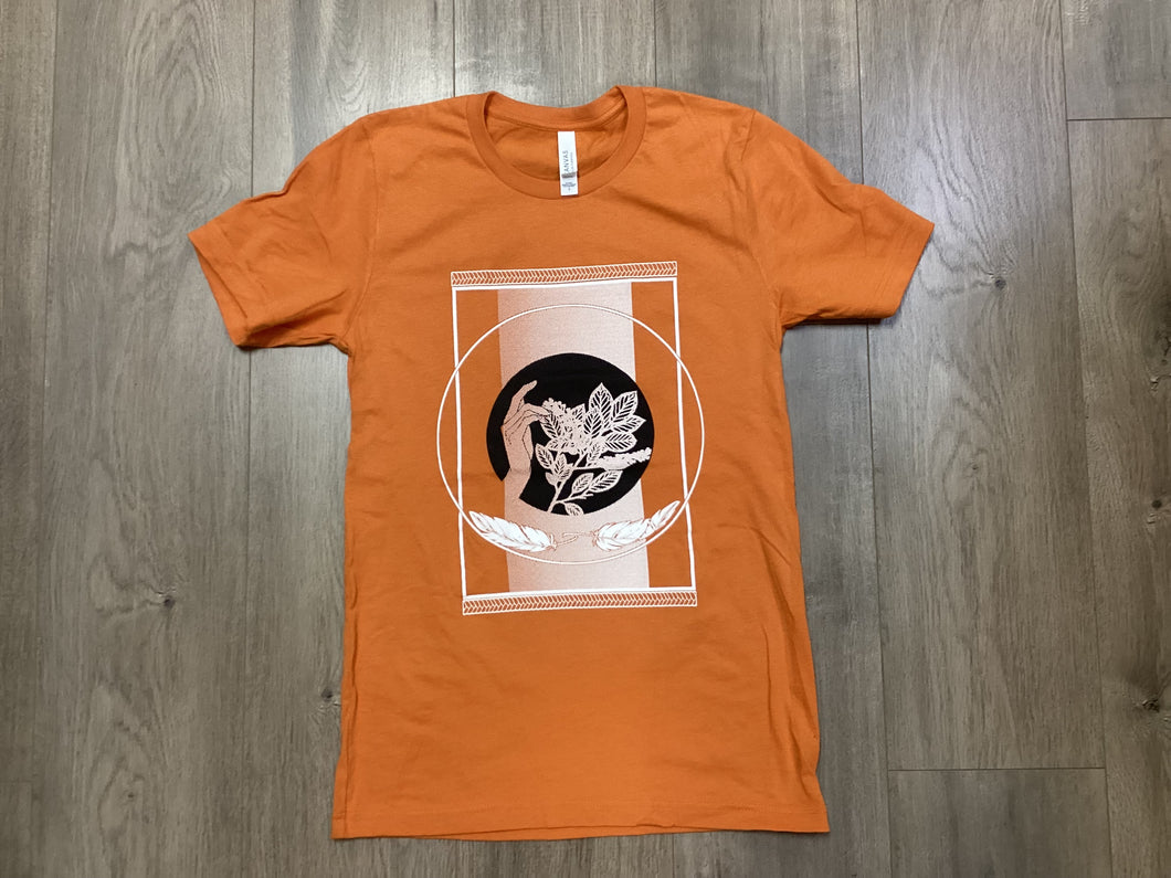 (Adult) “Gathering” Orange T-Shirt by Madelaine McMillan
