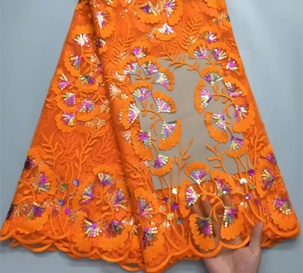 Lace - 3724 - Orange (PER/YARD)