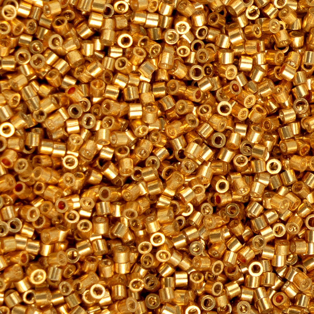 11/0 Cylin Bead Golden Alloy Glow