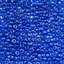 Load image into Gallery viewer, (Vial Czech Size 6/0) Transparent Dark Blue Luster

