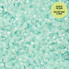 Load image into Gallery viewer, 11/0 Cylin Bead Glow in Dark AB - Turquoise
