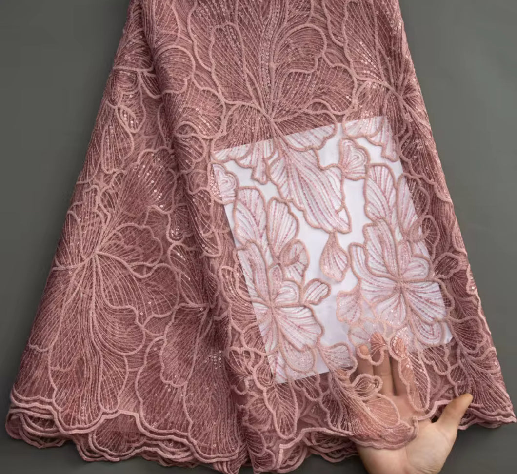 Lace - 3367 - Mauve (PER/YARD)
