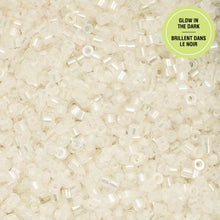Load image into Gallery viewer, 11/0 Cylin Bead Glow in Dark AB - White to Green
