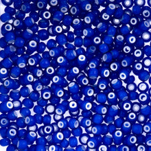 Load image into Gallery viewer, (Vial Czech Size 6/0) White Hearts Cobalt Blue
