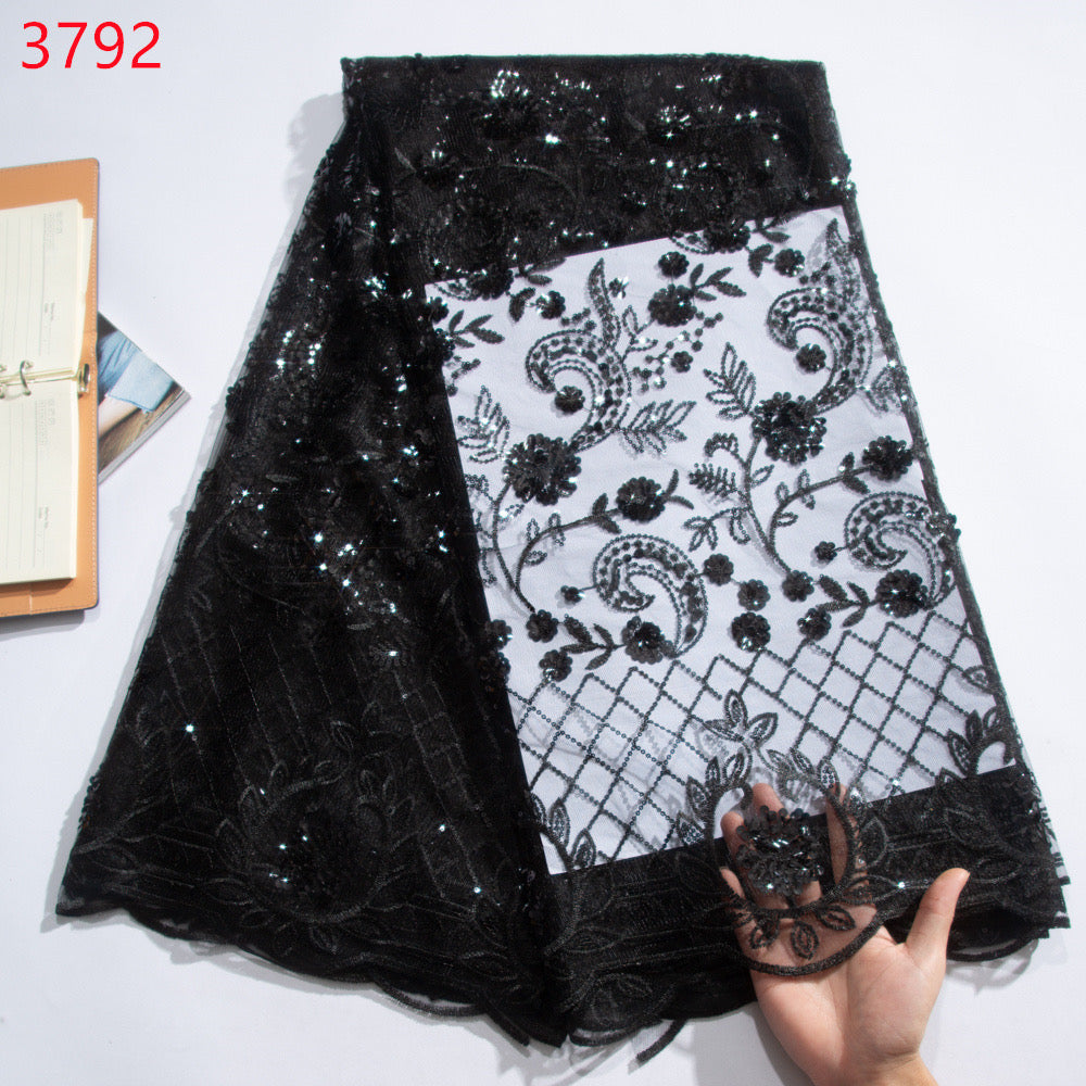 Lace - 3792 - Black (PER/YARD)